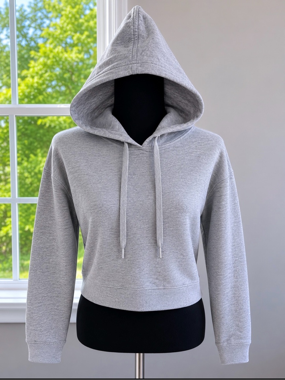 Victoria Sport Gray Cropped Hoodie XS